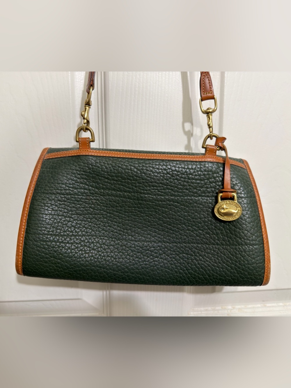 Dooney & Bourke Vintage All Weather Leather Green Crossbody/Clutch Bag - Picture 4 of 10